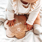 Houten letterbord bloem, inclusief 346 letters, cijfers en symbolen