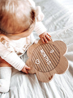 Houten letterbord bloem, inclusief 346 letters, cijfers en symbolen