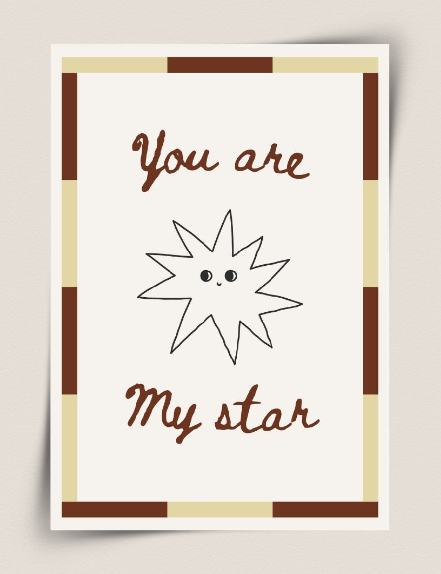Kinderkamerposter "You are my star" - Digitale download
