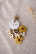 Set van 4 haarelastiekjes mix klein / groot met bloem en strik