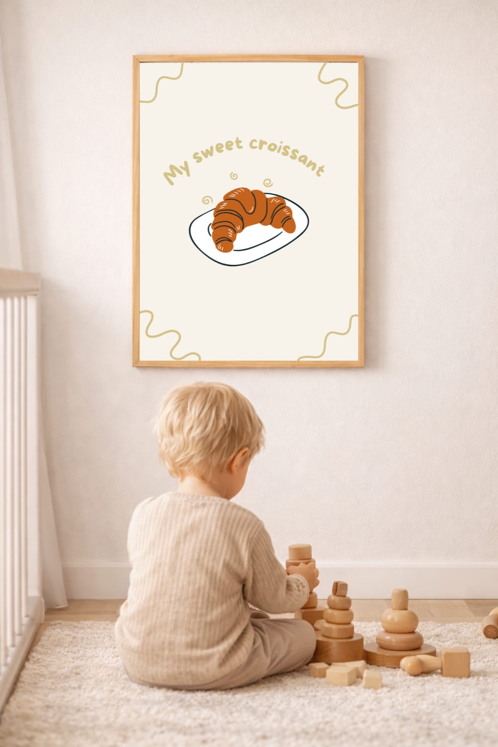 Kinderkamerposter "My Sweet Croissant" - Digitale Download