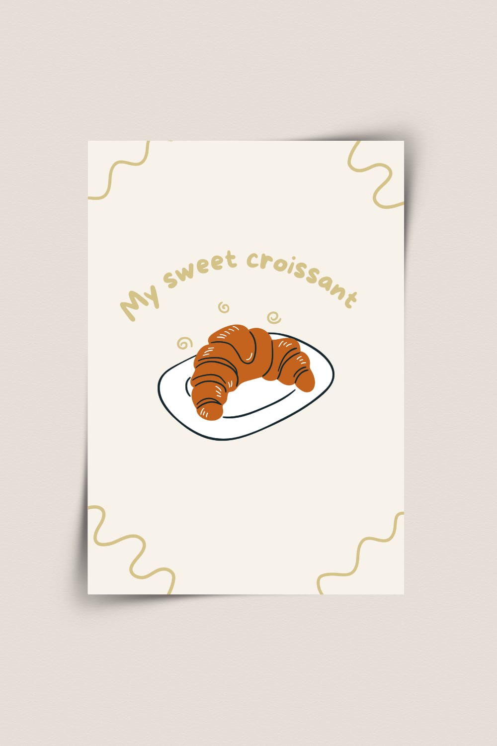 Poster "My sweet croissant"