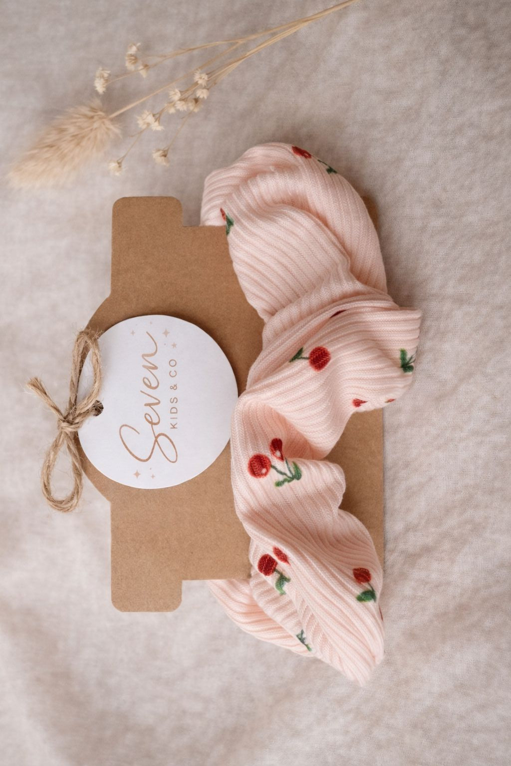 Scrunchie met kersenprint